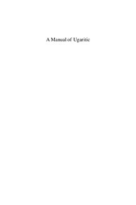 Bordreuil P. A Manual of Ugaritic