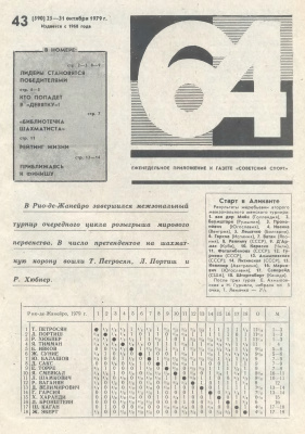 64 - Шахматное обозрение 1979 №43
