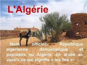 Les pays du Maghreb: L'Algérie