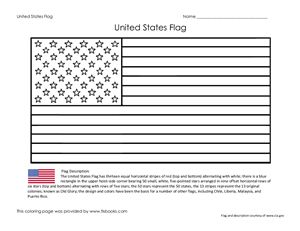 Упражнение - распечатка. USA Flag. English