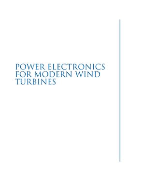Frede Blaabjerg, Zhe Chen. Power Electronics for Modern Wind Turbines