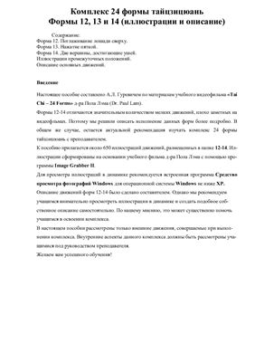 Гуревич А.Л. (сост.). Комплекс 24 формы тайцзицюань. Формы 12, 13 и 14 (иллюстрации и описание)