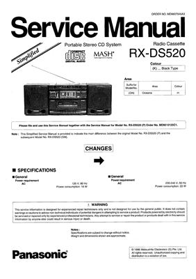 Музыкальный центр переносной PANASONIC RX DS520 GN