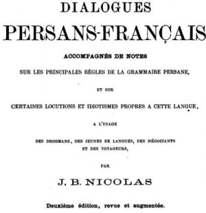 Nicolas J.B. Dialogues Persans-Français