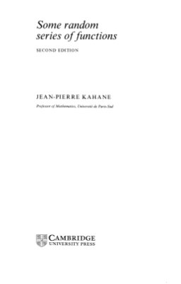 Kahane J.-P. Some Random Series of Functions