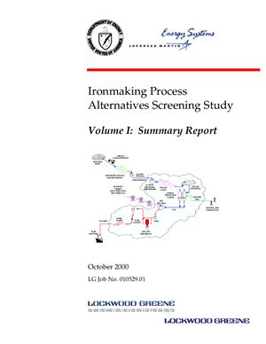 Ironmaking Process Alternatives Screening Study. Volume I: Summary Report