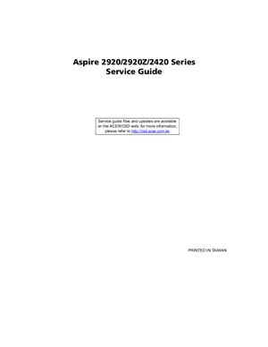 Acer Aspire 2000-series. Service Guide