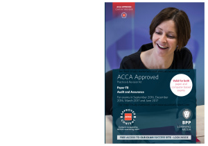 ACCA - BPP F8 Audit and Assurance - Revision Kit 2016-2017