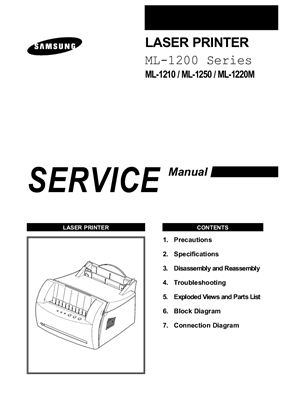 Samsung ML-1210 / ML-1250 / ML-1220M. Service Manual