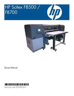 HP Scitex FB500 / FB700. Service Manual