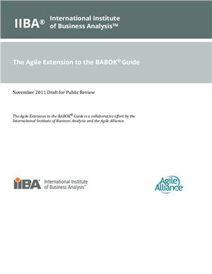 IIBA. The Agile Extension to the BABOK Guide