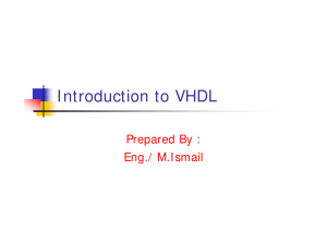 Ismail M. Introduction to VHDL