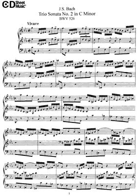 Бах И.С. Трио-сонаты № 2 До Минор (BWV 526)