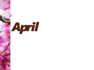 My favourite month (April)