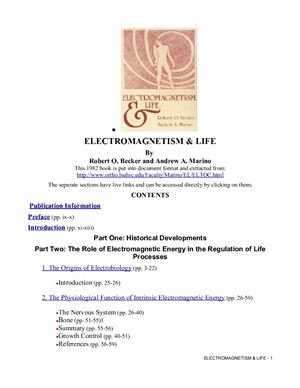 Becker R.O., Marino A.A. Electromagnetism and Life