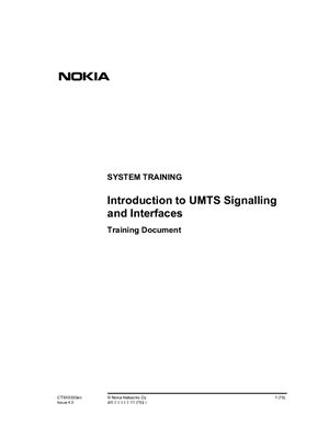 Introduction to UMTS Signalling and Interfaces