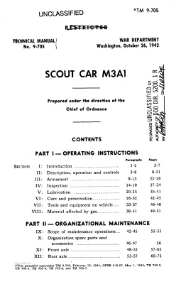 Бронеавтомобиль M3A1 Scout car Technical manuals