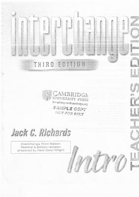 Richards Jack C. Interchange Intro Teacher's Edition