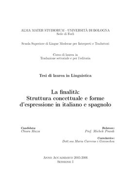 Mazza C. La finalità: Struttura concettuale e forme d’espressione in italiano e spagnolo