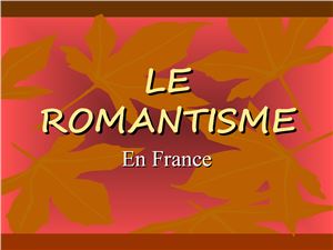 Le Romantisme en France