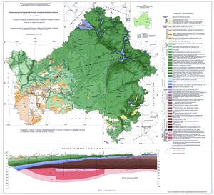 Геологическая карта дочетвертичных отложений Брянской области