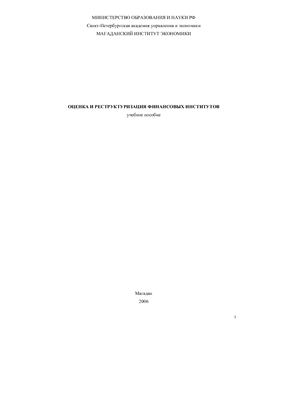 Задорин В.И. Оценка и реструктуризация финансовых институтов