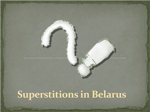 Superstitions in Belarus