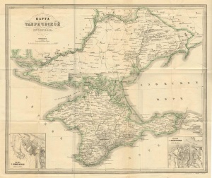 Карта Таврической губернии с планом г. Севастополя