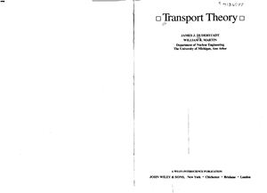 Duderstadt J.J., Martin W.M. Transport Theory