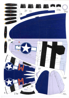 Американский штурмовик P-47 Thunderbolt от Maly Modelarz