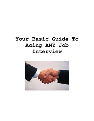 Daily Niche Idea. Your Basic Guide To Acing ANY Job Interview