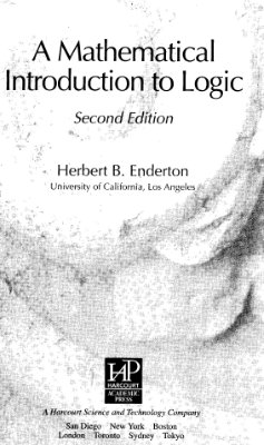 Enderton H.B. A Mathematical Introduction to Logic