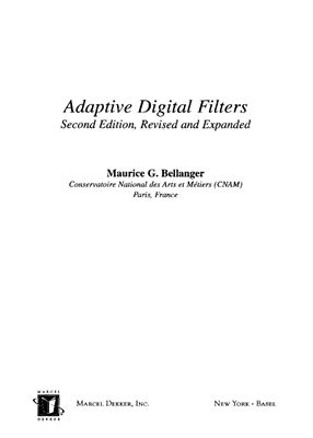 Bellanger M.G. Adaptive Digital Filters