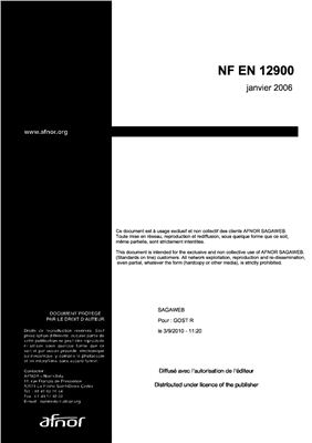 NF EN 12900: 2006 Компрессоры холодильные. Условия испытаний по определению характеристик и представление данных производителями