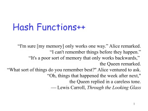 Hash Functions++