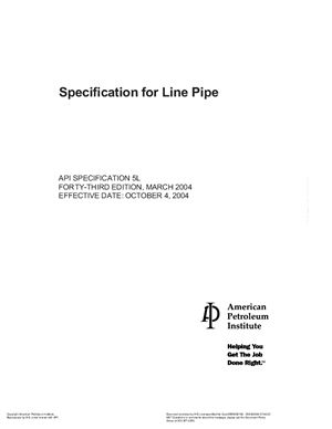 API Spec 5L-2004 Specification for Line Pipe