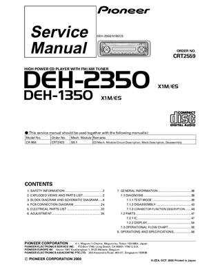 Автомагнитола PIONEER DEH-2350 DEH-1350