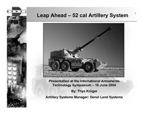 Развитие 52-х калиберной артиллерийской системы. Leap Ahead - 52 cal Artillery System