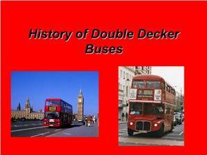 History of Double Decker Buses