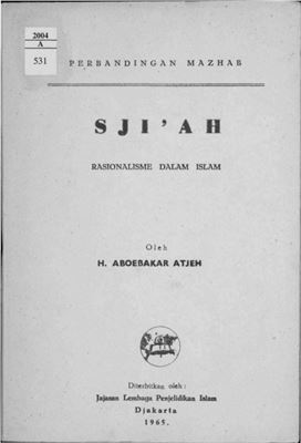 Aboebakar Atjeh H. Sji'ah: Rasionalisme dalam Islam