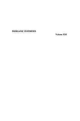 Inorganic syntheses. Vol. 21