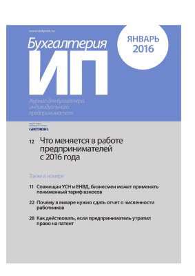 Бухгалтерия ИП 2016 №01