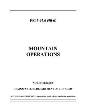 FM 3-97.61 Mountain operations. 2000