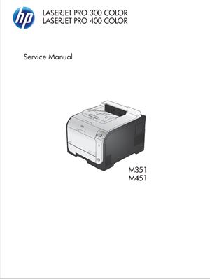HP LaserJet Pro 300 color M351 and HP LaserJet Pro 400 color M451 Printers. Service Manual