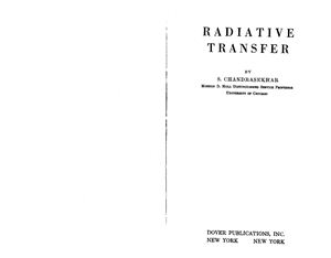 Chandrasekhar S. Radiative transfer