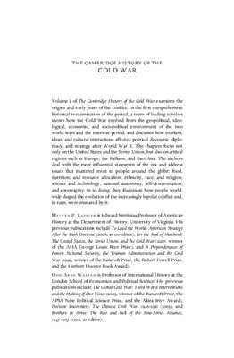 Leffler M.P., Westad O.A. The Cambridge History of the Cold War: Volume 1, Origins