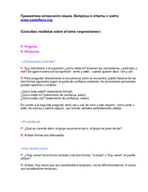 Soca R. Consultas sobre la lengua castellana. Expresiones