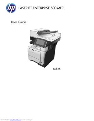 User Guide LASERJET ENTERPRISE 500 MFP / M525