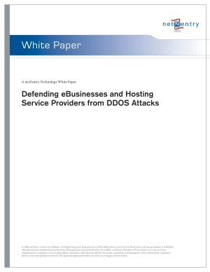 Defending eBusinesses and Hosting Service Providers from DDOS Attacks