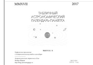 Шаров Ф. Табличный астрономический календарь-памятка на 2017 год
